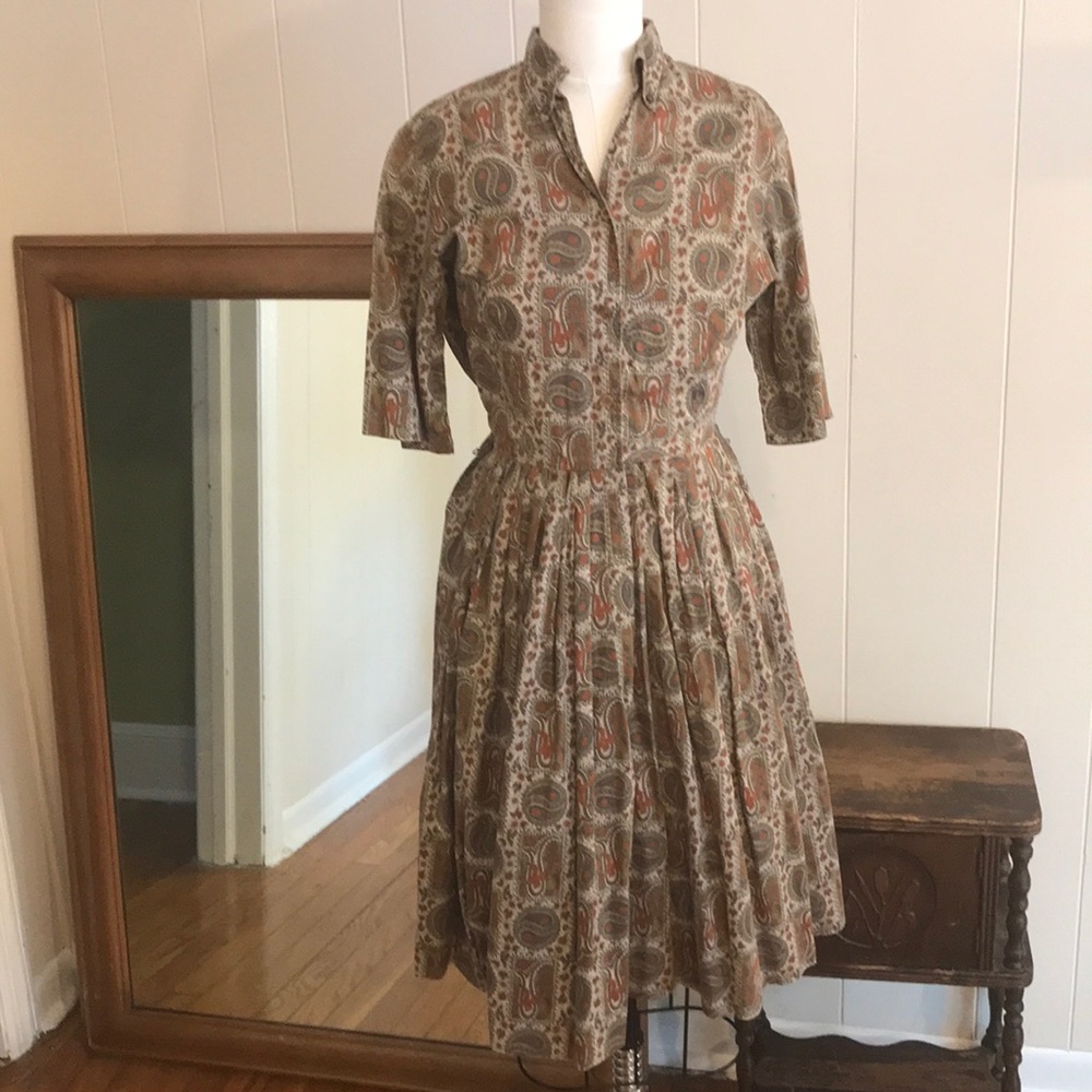 Vintage cotton print dress
